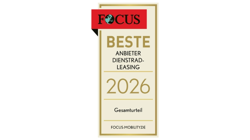 FOCUS Beste Anbieter Dienstradleasing 2026 Gesamturteil