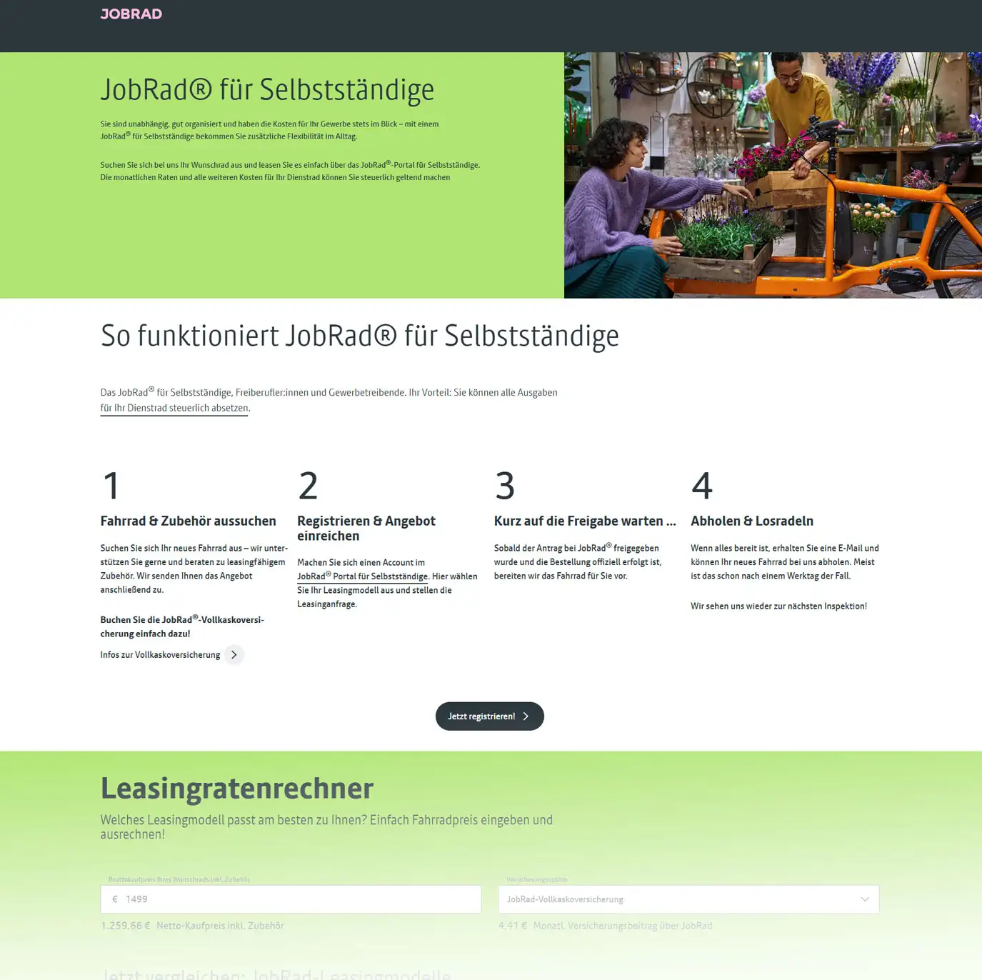 iframe 5 dark JobRad für Selbstständige